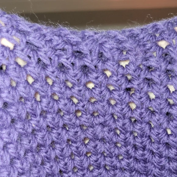 Handcrafted Purple Crochet Market Bag - Picture 2 of 5